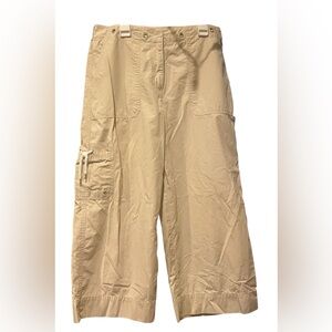LAUREN Ralph Lauren Sz 6 Khaki Cargo Cropped Ladies Pants